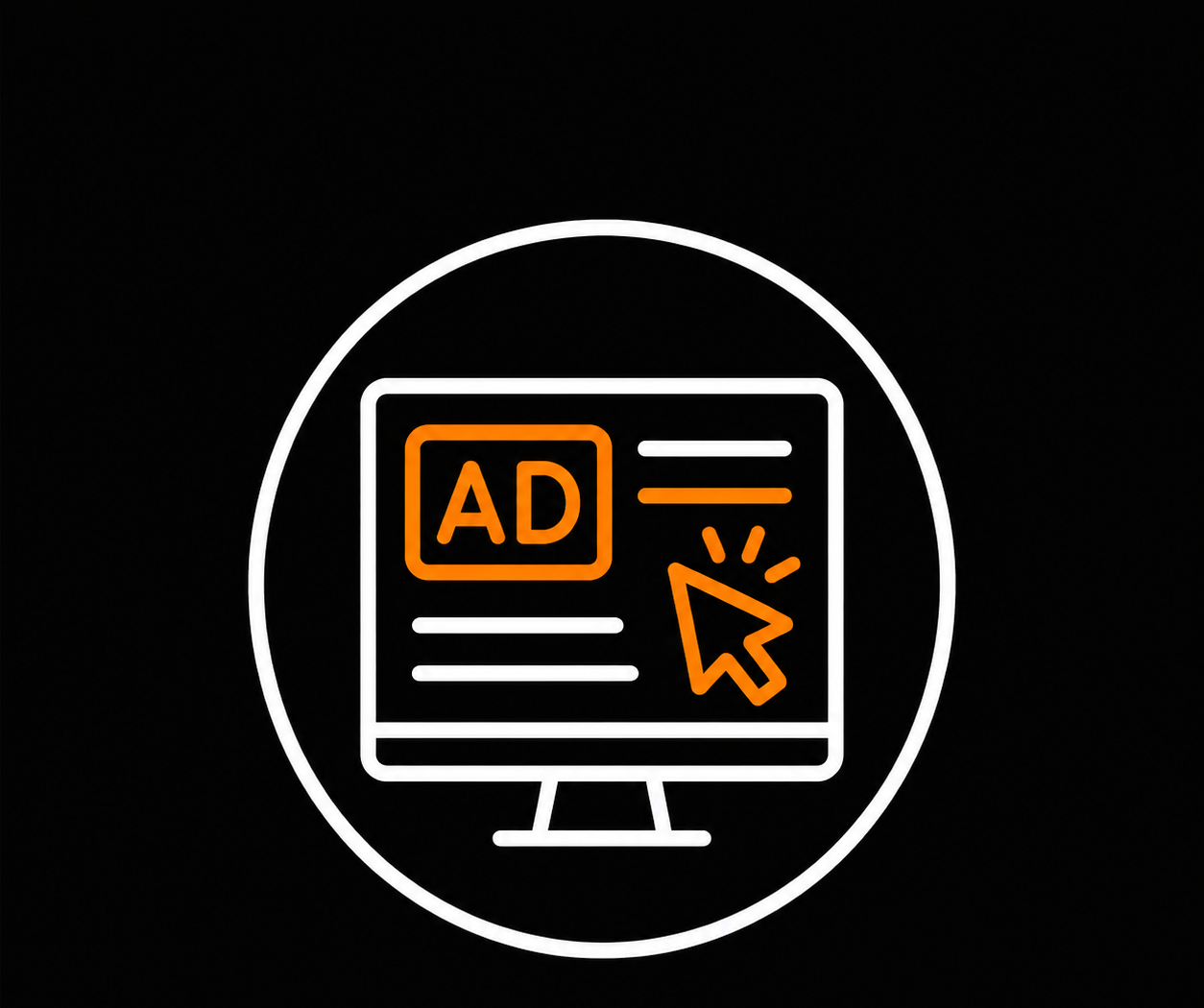Online advertising and digital ads icon